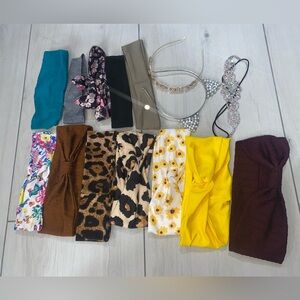 Assorted Women's Twist Headbands - Floral, Leopard, Yellow, Brown